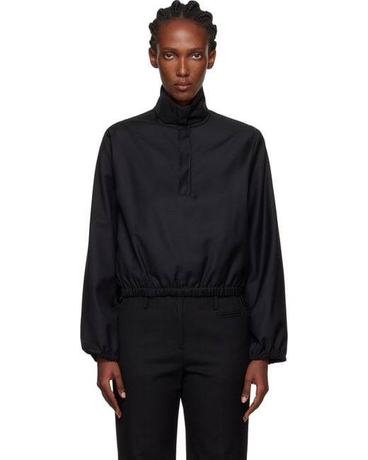 Loulou de Saison Black Zyla Stand Collar Jacket