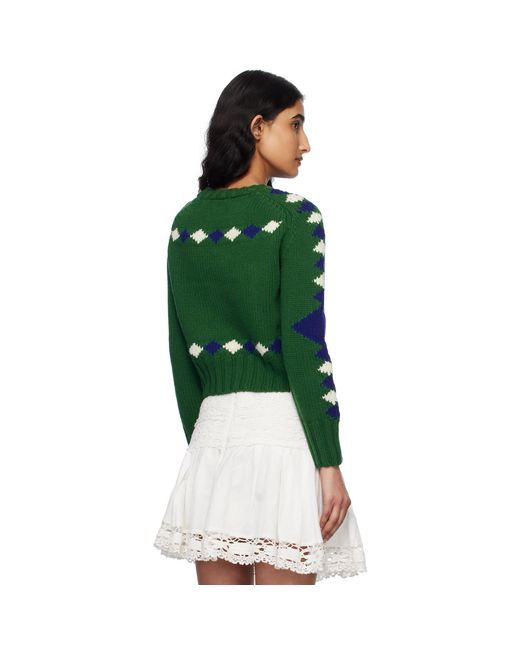 Pull Vert À Motif À Losanges Bode en coloris Green