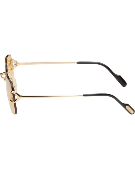 Cartier Black Classic C Motif Sunglasses for men
