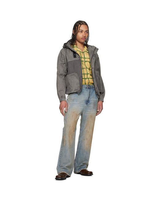 ANDERSSON BELL Black Tie-Dyed Beach Shell Jacket for men