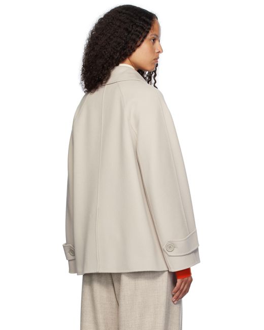 Max Mara White Louis Short Coat