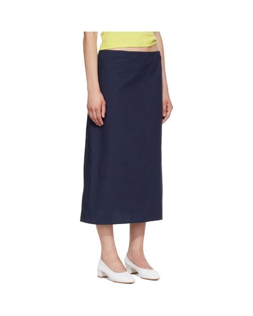 Brooke Callahan Blue Column Maxi Skirt