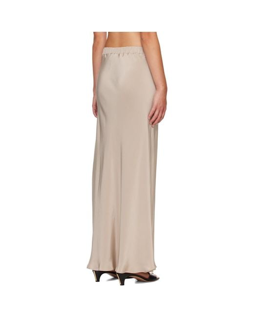 Max Mara Natural Taupe Sospiro Maxi Skirt