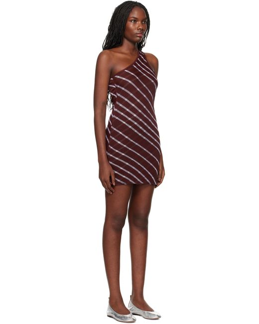 gimaguas one shoulder dress Gimaguas SSENSE Exclusive Pink & Purple One-Shoulder Dress Gimaguas