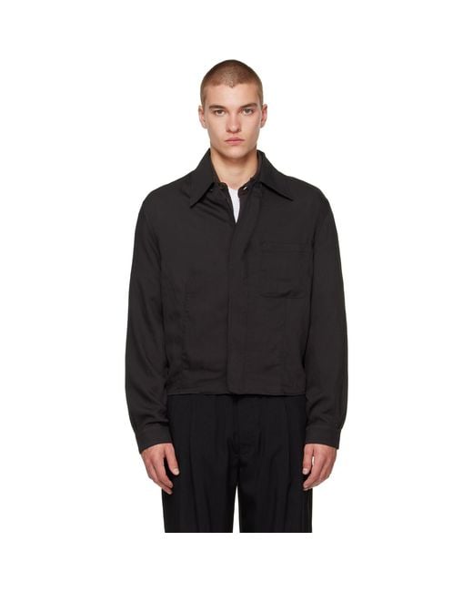 Our Legacy Black Sift Zip Overshirt for men