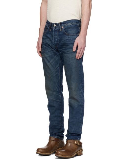 RRL Blue Indigo Slim Fit Jeans for men