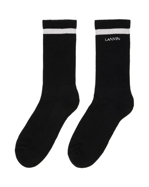 Lanvin Black Classic Socks for men