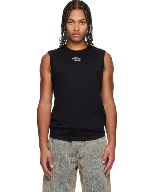 DIESEL Black T-Bisco-Od Tank Top for men
