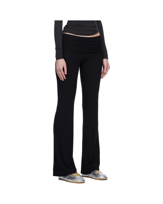 Skims Black Soft Lounge Foldover Leggings
