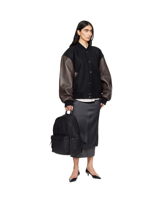 AMI Black Nylon Marcel Backpack