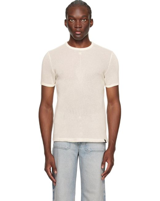 Courreges Black Off-white Semi-sheer T-shirt for men