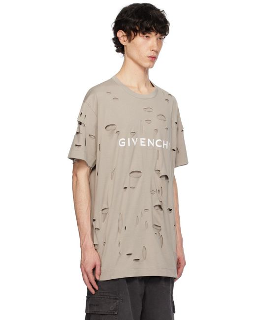 メンズ Givenchy トープ デストロイド Tシャツ Multicolor