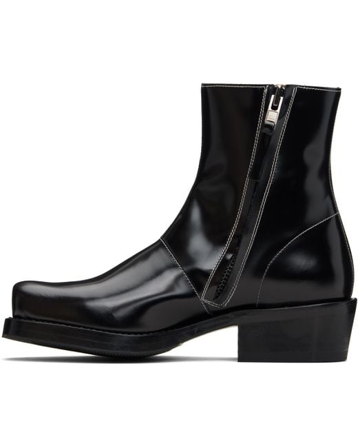 Second/Layer Black Charro Boots for men