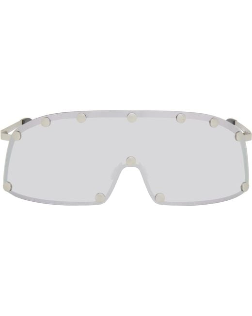 Rick Owens Black Temple Shielding Sunglasses