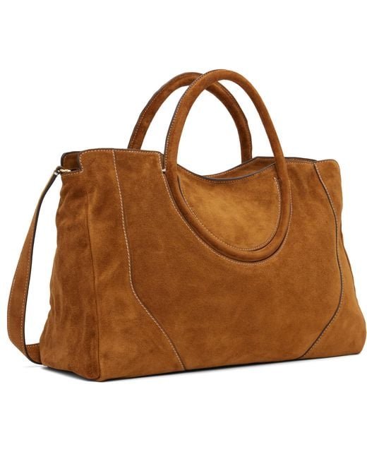Staud Brown Maude Satchel Tote