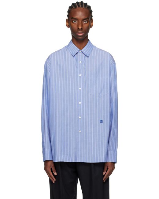 Adererror Blue Significant Droptail Shirt for men