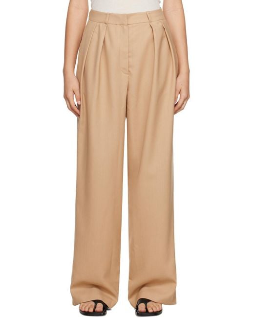 Frankie Shop Natural Tan Tansy Trousers