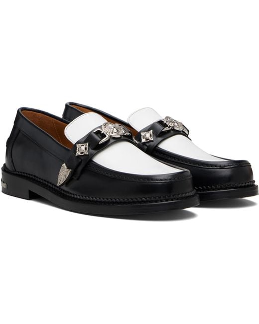 Toga Virilis Black Ssense Exclusive & Metal Loafers for men