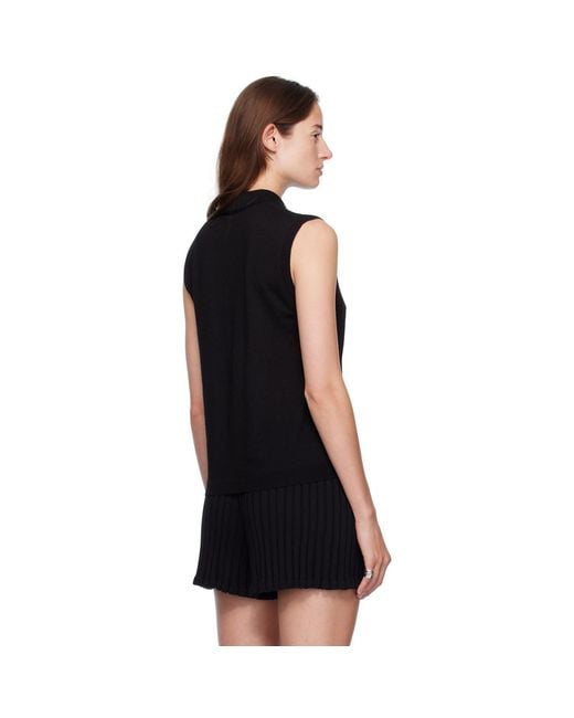 Lisa Yang Black Lise Polo