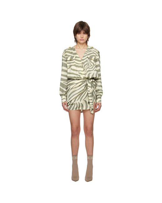 Balmain Black Zebra Minidress