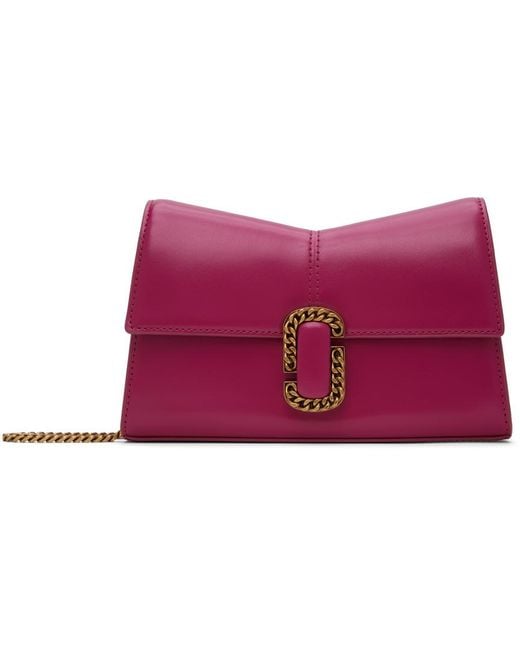 Marc Jacobs Black Pink 'the St. Marc Chain Wallet' Bag