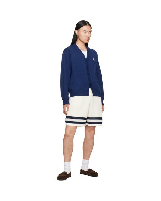 KENZO Blue Paris Tulip' Embroidered Cardigan for men