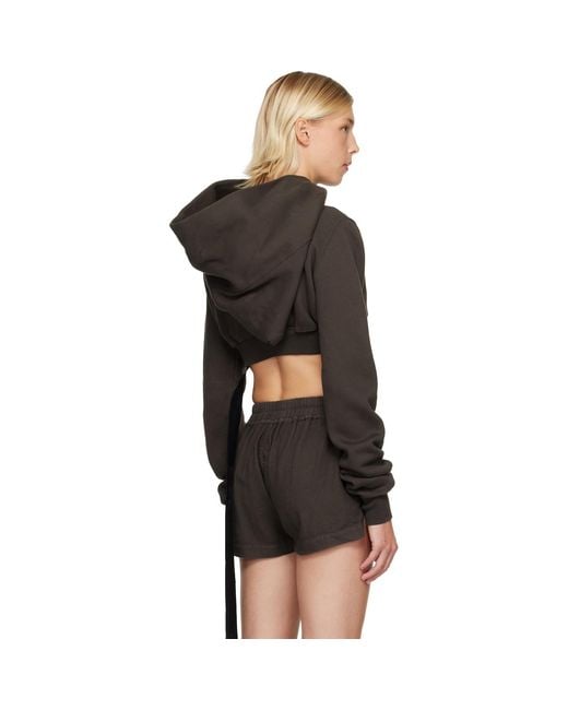 Rick Owens Black Concordians Micro Mountain Hoodie