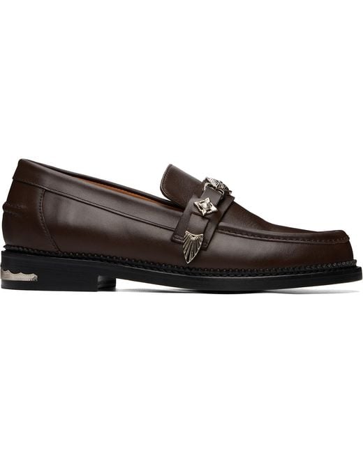 Toga Virilis Brown Ssense Exclusive Metal Loafers for men
