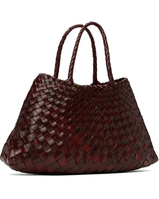 Dragon Diffusion バーガンディ スモール Santa Croce トートバッグ Brown