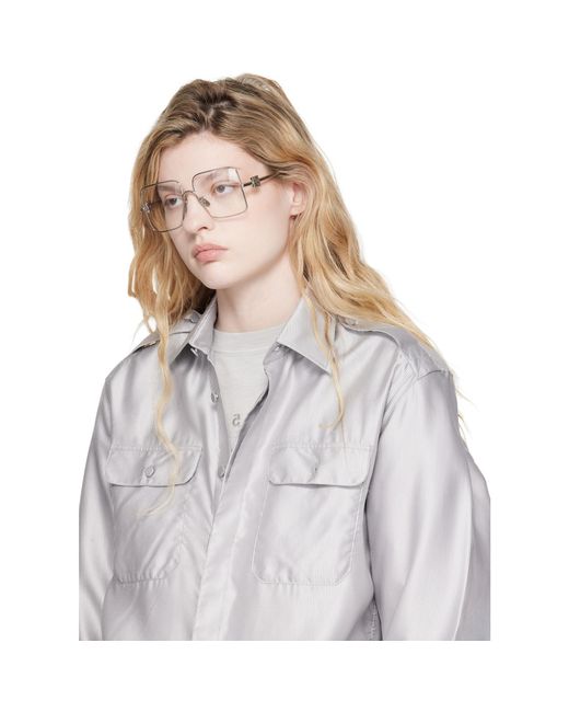 Loewe Black Oversize Square Retro Titanium Glasses