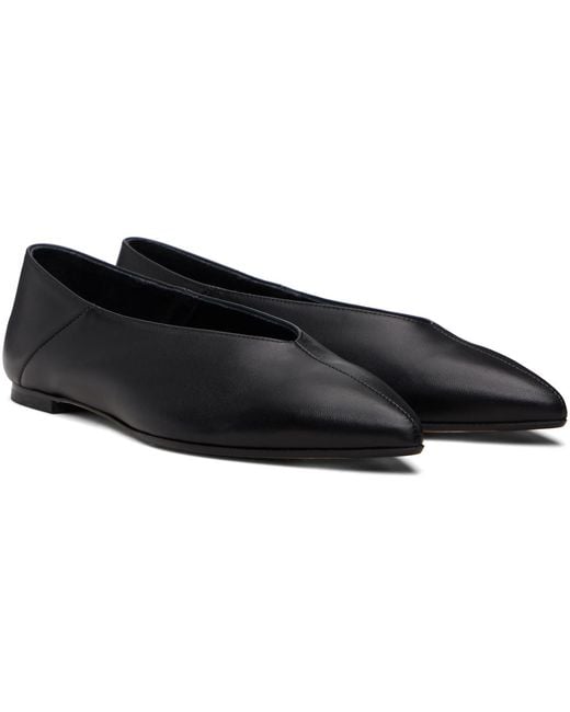 Aeyde Black Moa Pointed-Toe Flats