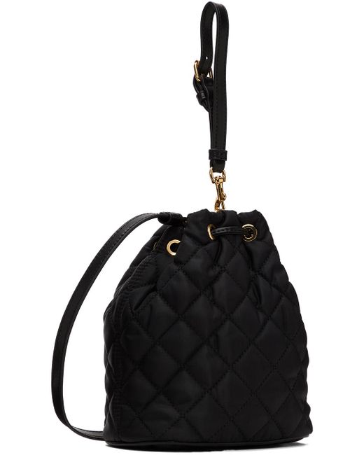 Moschino Black Quilted Logo Pouch