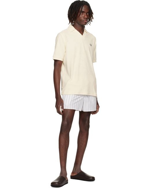 Fred Perry Multicolor Off- Open Collar Towelling Polo for men