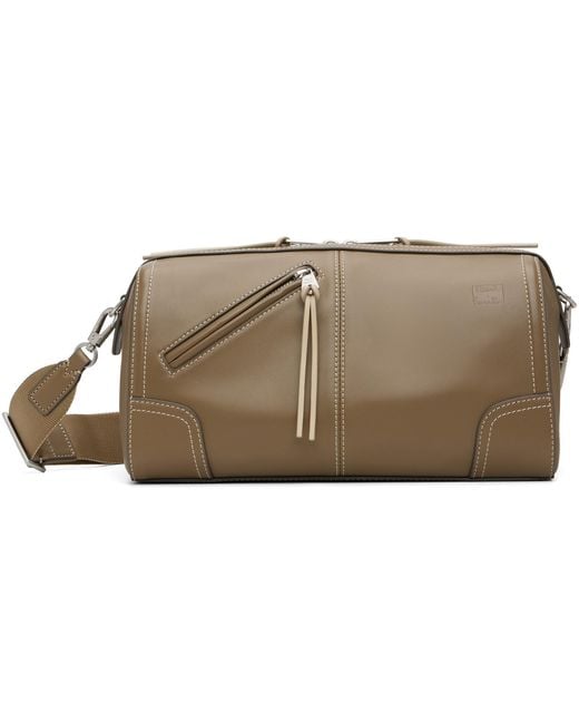 Paul Smith Black Taupe Leather Crossbody Bag for men