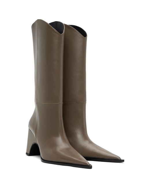 Coperni Brown Taupe Cowboy Bridge Tall Boots