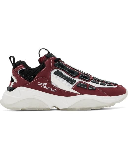 Amiri Black Burgundy Bone Runner Sneakers for men