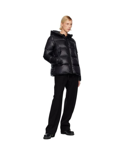 Moncler Black Serittes Hooded Short Down Jacket