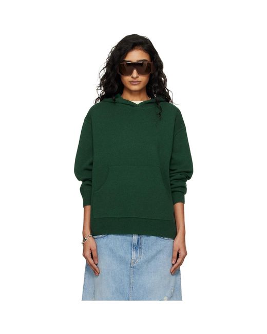 Acne Green Cashmere Hoodie