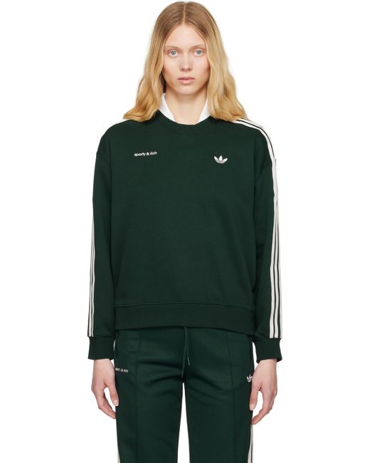 Sporty & Rich グリーン Adidas Originalsエディション トラック クルーネック スウェットシャツ Green