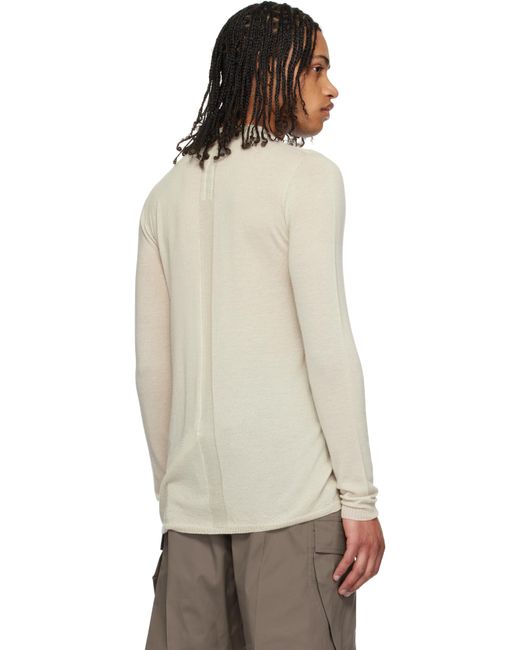 Rick Owens Natural Off- Hollywood Level Lupetto Sweater for men