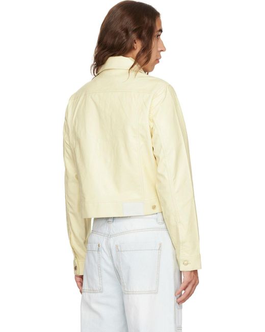 Blouson Jaune En Cuir Végétalien Exclusif À Ssense Eytys pour homme en coloris Multicolor