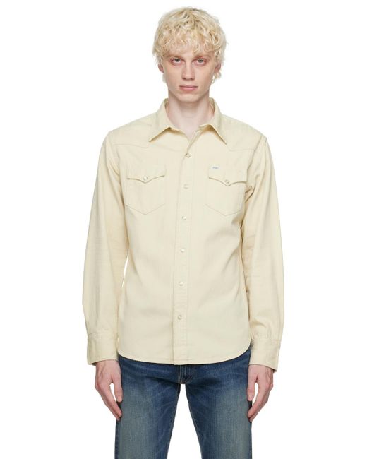 Polo Ralph Lauren Natural Beige Western Yoke Denim Shirt for men