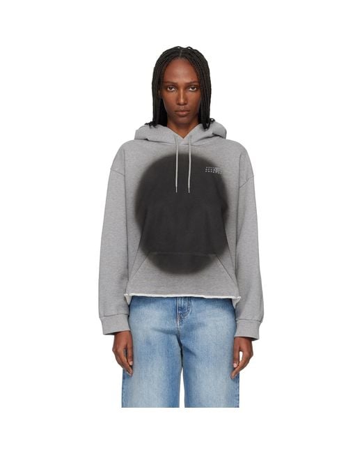 MM6 by Maison Margiela Black Unbrushed Cotton Hoodie