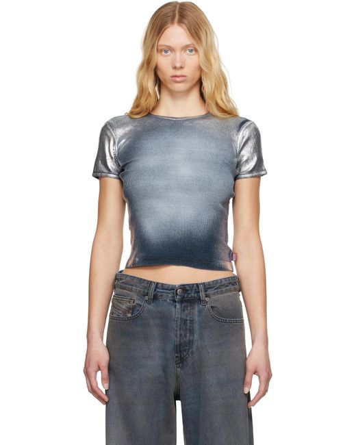 DIESEL ブルー T-Ele-Long-Q1 Tシャツ Blue