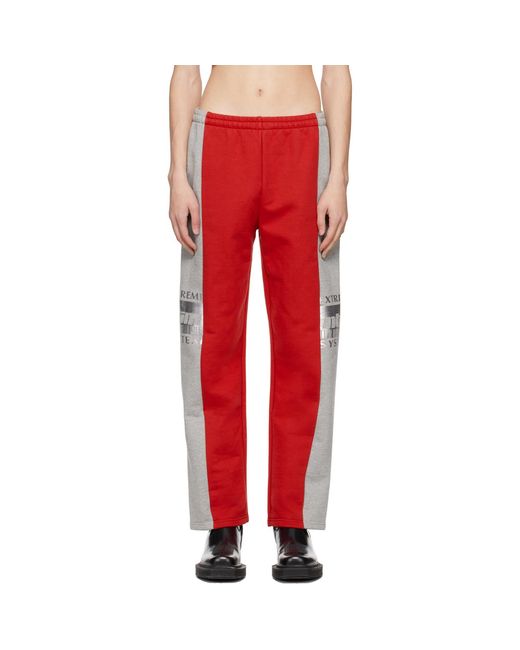 VTMNTS Red 'extreme System' Lounge Pants for men