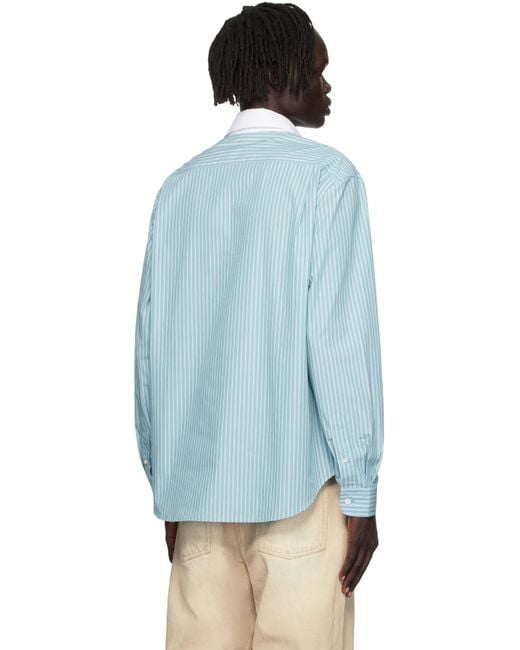 Acne Blue Button-Up Shirt for men