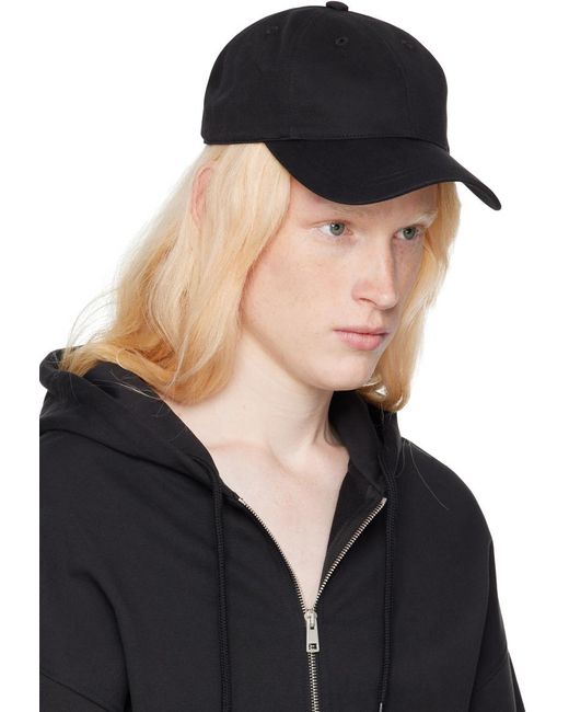 Mugler Black Workwear Cap for men