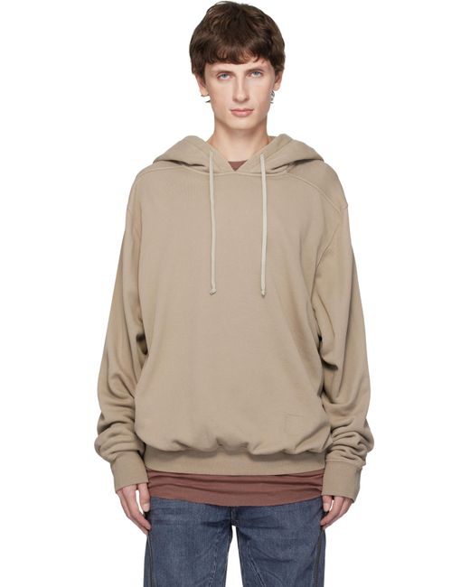 Rick Owens Natural Taupe Concordians Oversized Hoodie for men