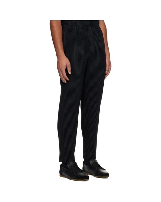 Homme Plissé Issey Miyake Black Basics Trousers for men