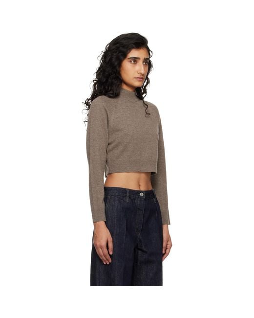 Jil Sander Black Ls Crop Sweater